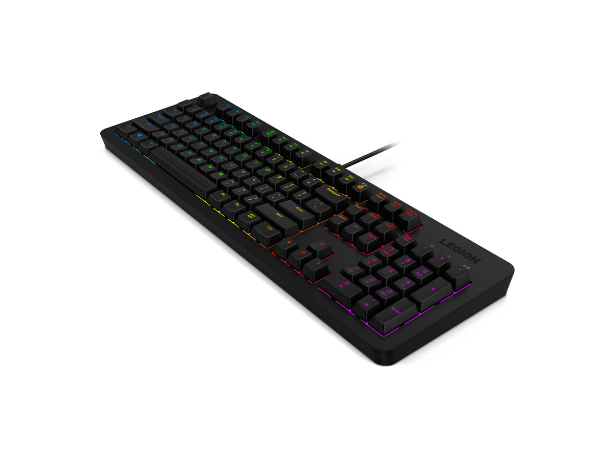 Lenovo Legion K300 RGB - USB Wired RGB Membrane Gaming Keyboard in Black (QWERTY UK)