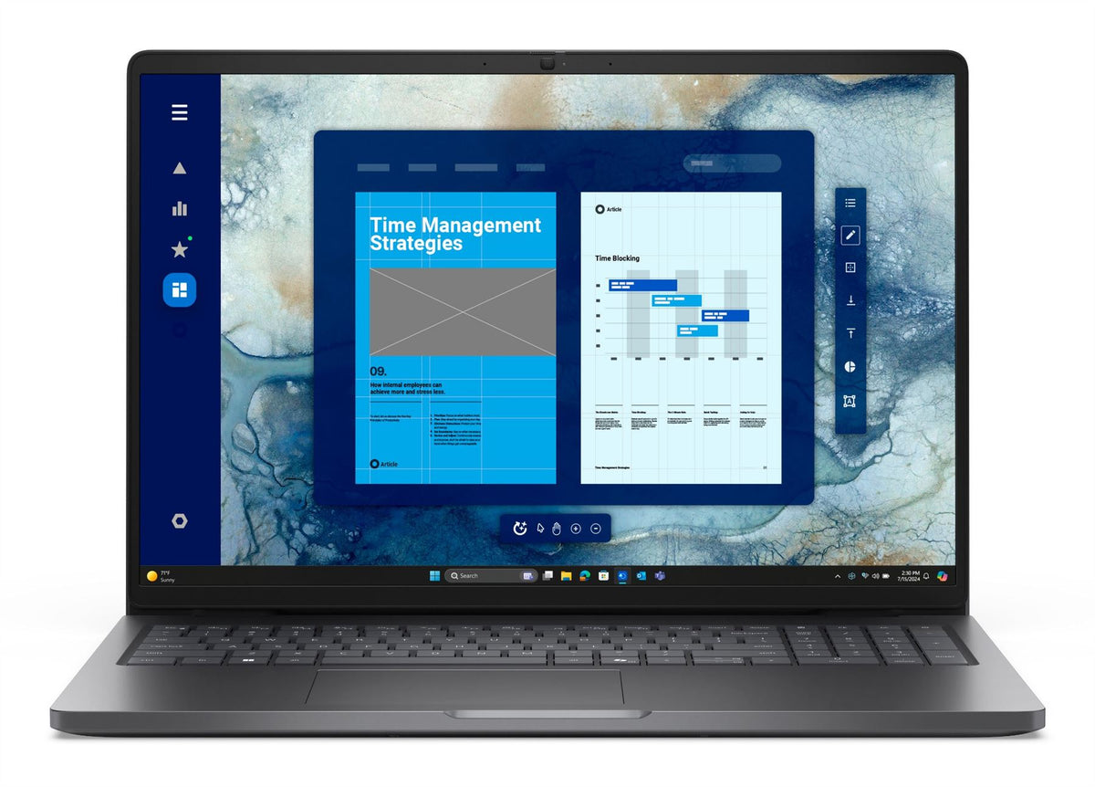 DELL Pro 16 PC16250 Intel Core Ultra 5 225U Laptop 40.6 cm (16") Full HD+ 8 GB DDR5-SDRAM 512 GB SSD Wi-Fi 6E (802.11ax) Windows 11 Pro UK English Black