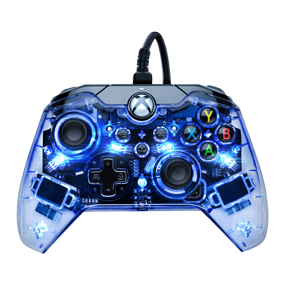 PDP Afterglow - Wired USB Gamepad for Xbox Series X|S in Transparent Blue