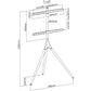 Manhattan 461795 - Tripod monitor/TV floor stand for 114.3 cm (45") to 165.1 cm (65")