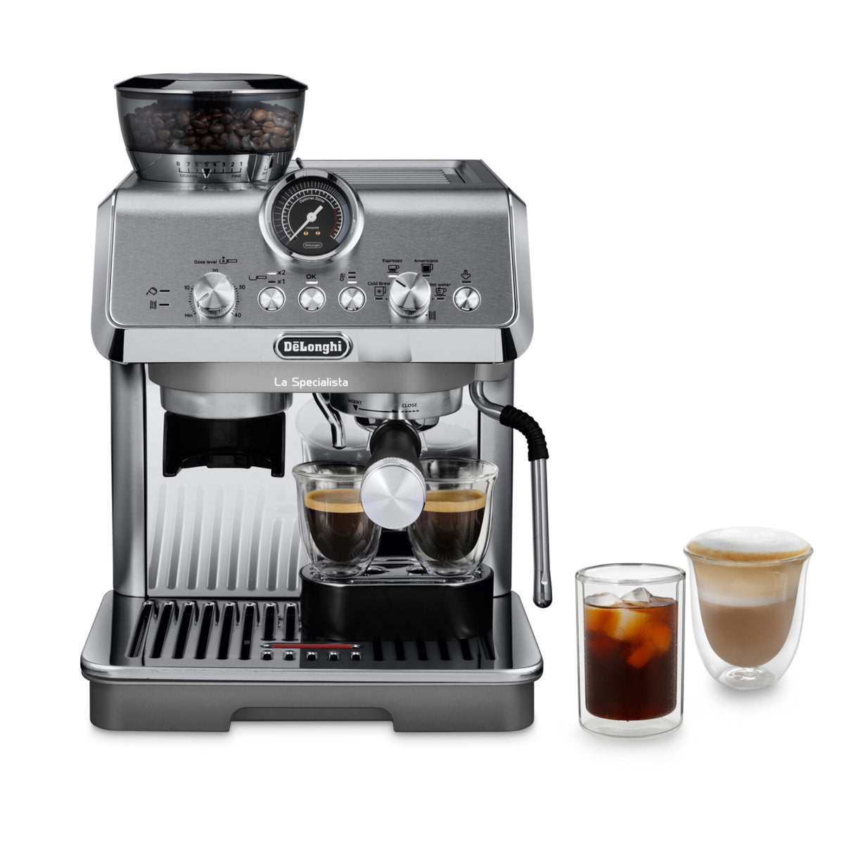 De’Longhi La Specialista Arte Evo - Manual Coffee Machine in Silver