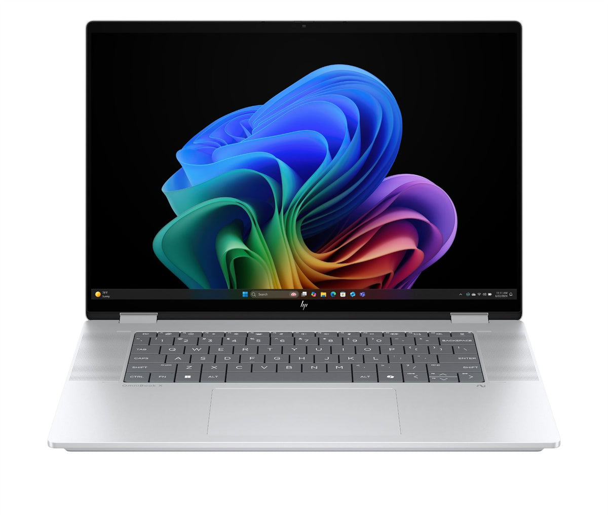 HP OmniBook X FlipNGAI 16-as0008na Copilot+ PC Intel Core Ultra 7 256V Hybrid (2-in-1) 40.6 cm (16") Touchscreen 2K 16 GB LPDDR5x-SDRAM 1 TB SSD Wi-Fi 7 (802.11be) Windows 11 Home Silver