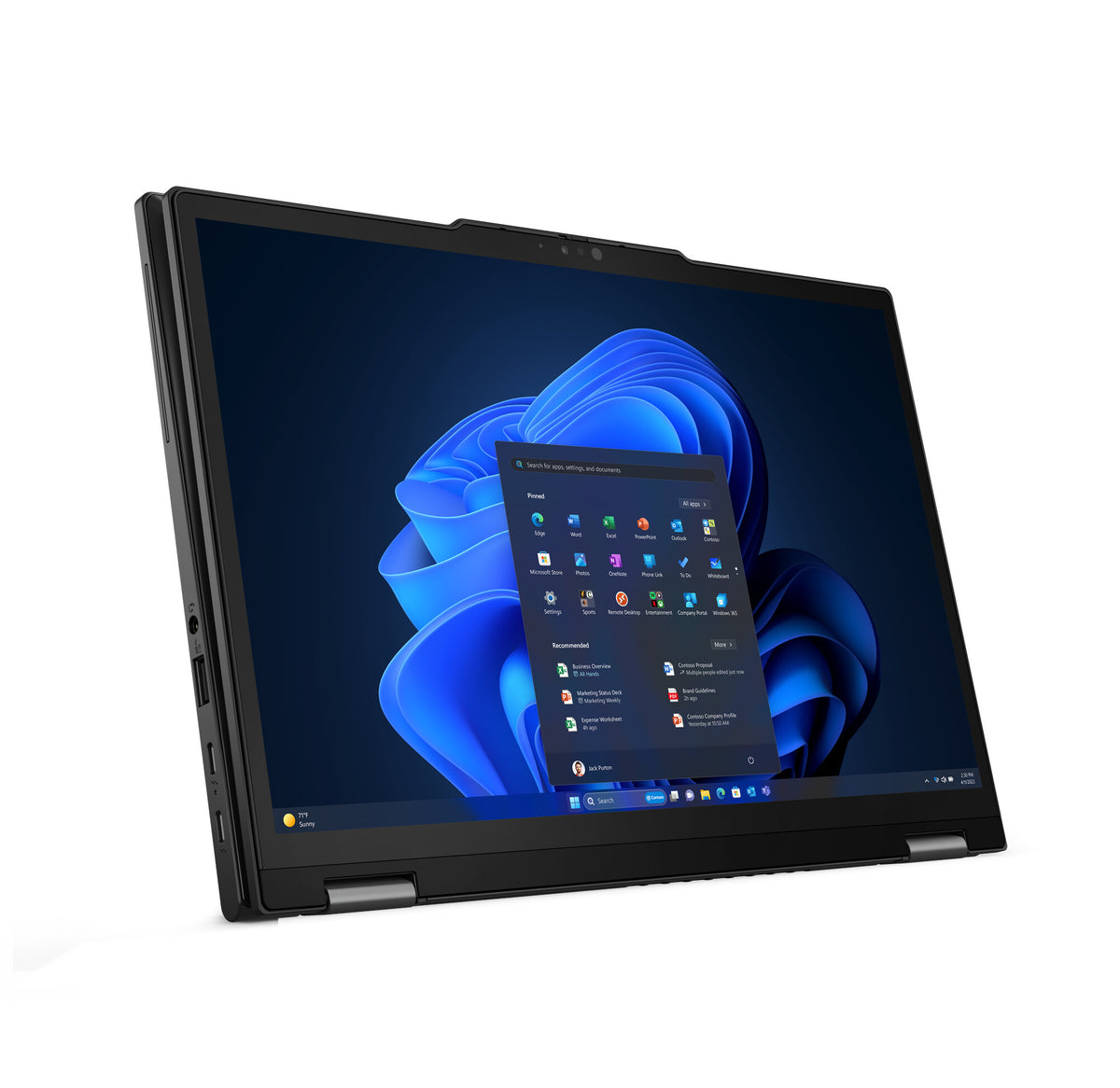 Lenovo ThinkPad X13 Hybrid (2-in-1) - 33.8 cm (13.3") - Touchscreen - Intel Core Ultra 7 155U - 16 GB LPDDR5x-SDRAM - 512 GB SSD - Wi-Fi 6E - Windows 11 Pro - Black
