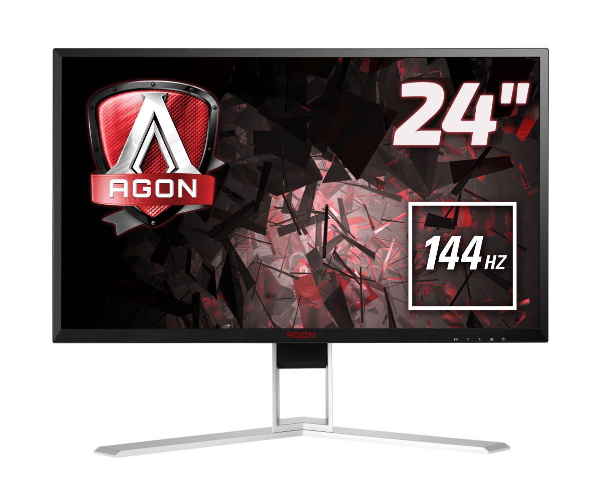 AOC AGON 1 AG241QX Computer Monitor 61 cm (24&quot;) 2560 x 1440 pixels Quad HD LED Black, Red