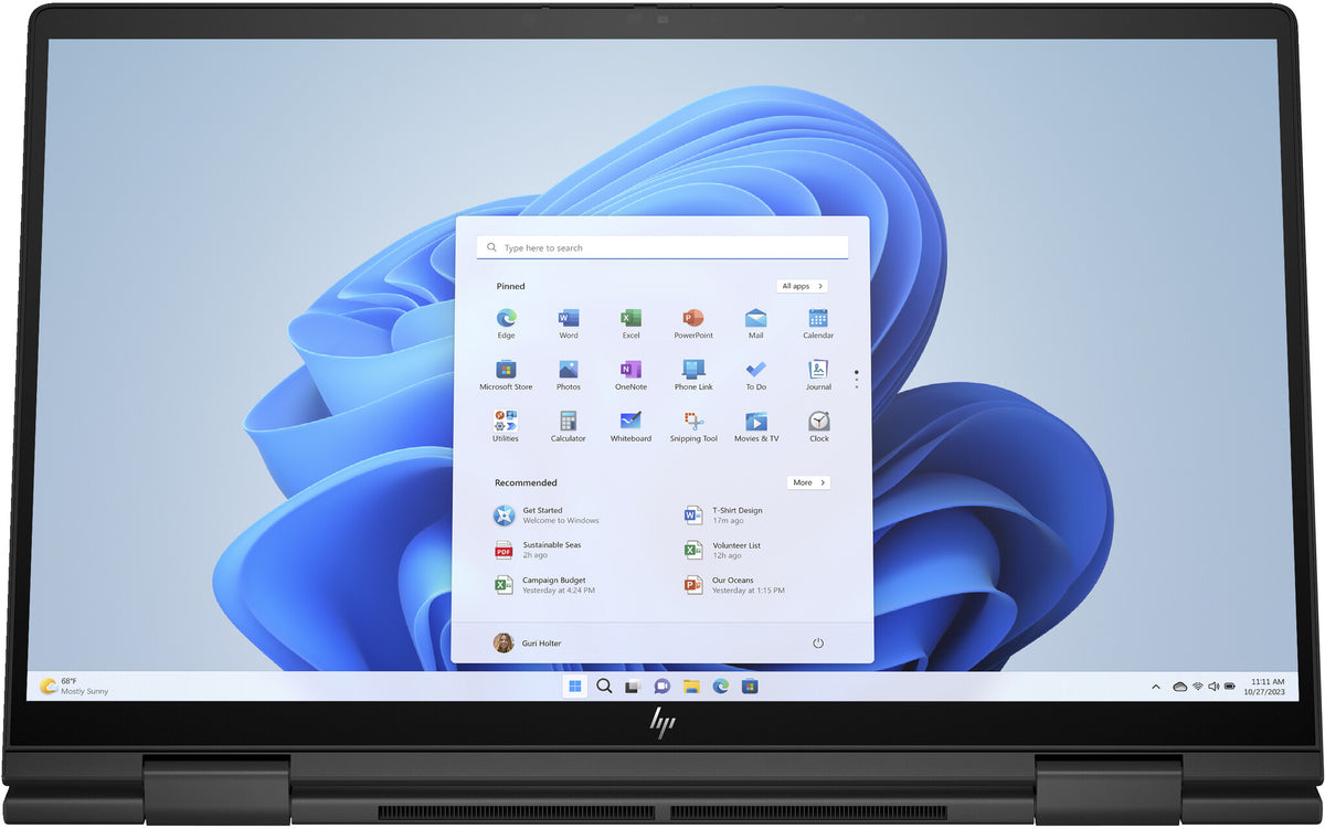 HP ENVY x360 Hybrid (2-in-1) - 39.6 cm (15.6&quot;) - Touchscreen - AMD Ryzen™ 5 7530U - 8 GB LPDDR4x-SDRAM - 512 GB SSD - Wi-Fi 6E - Windows 11 Home - Black