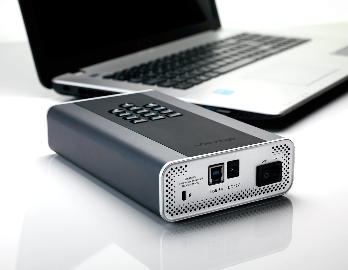 iStorage diskAshur DT2 - Secure Encrypted Desktop Hard Drive in Graphite - Password Protected - 3 TB