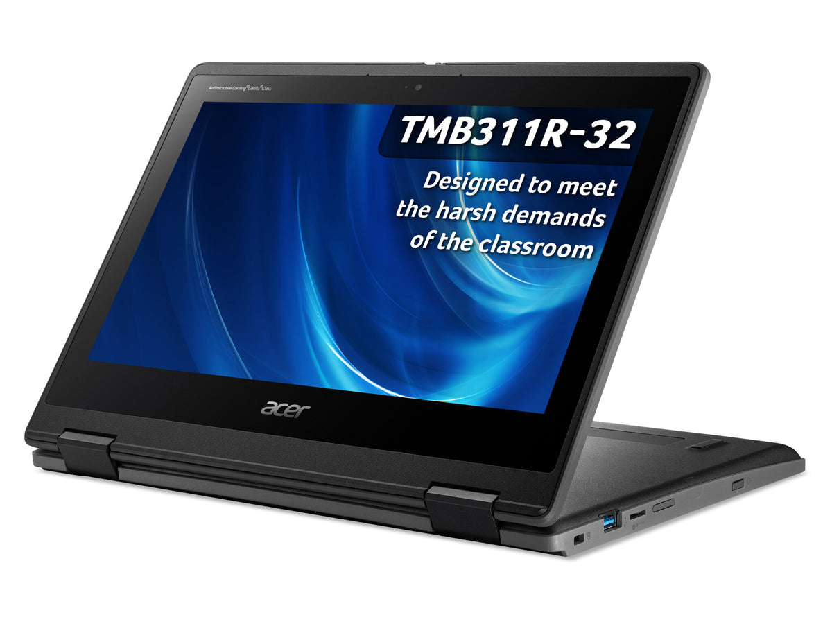Acer TravelMate Spin B3 B311R-32 Hybrid (2-in-1) - 29.5 cm (11.6&quot;) - Intel® Celeron® N5100 - 4 GB RAM - 64GB eMMC - Windows 11 SE - Black