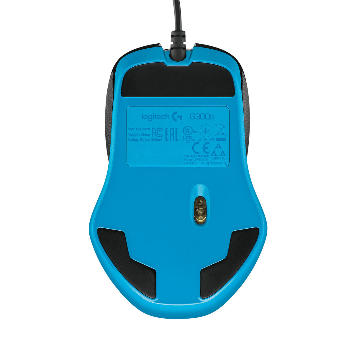 Logitech G - G300S Optical Gaming Mouse in Black / Blue - 2,500 DPI
