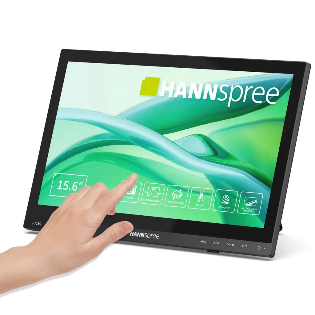 Hannspree HT165HPB computer monitor 39.6 cm (15.6") 1920 x 1080 pixels Full HD LCD Touchscreen Black