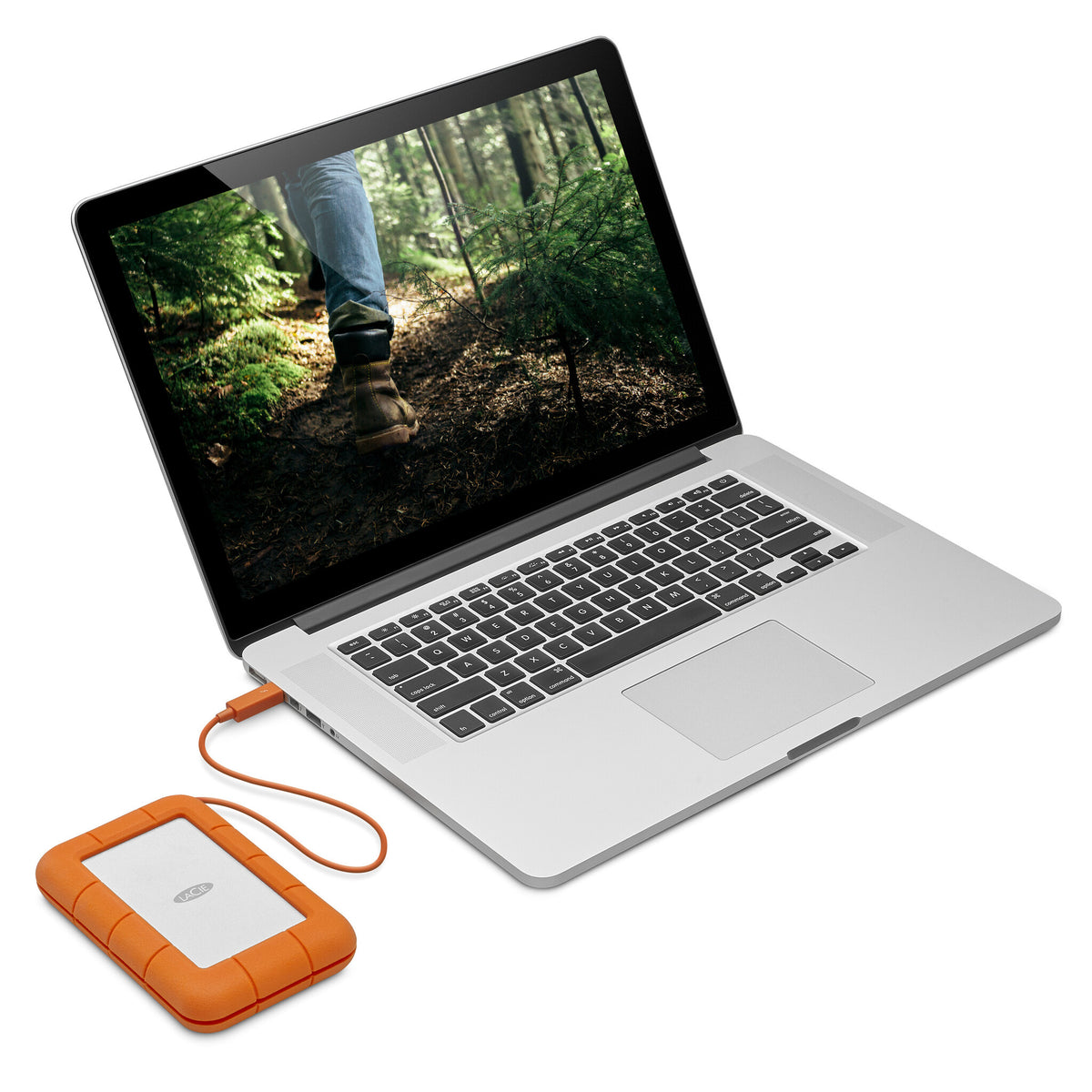 LaCie Rugged - USB-C External HDD in Orange - 5 TB