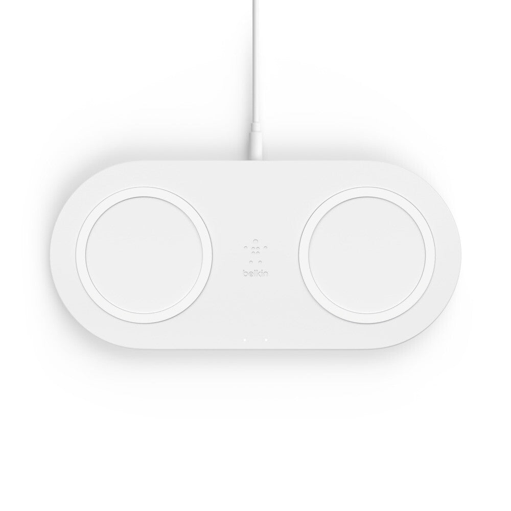 Belkin Dual Wireless Charging Pads for iPhone & Android in White