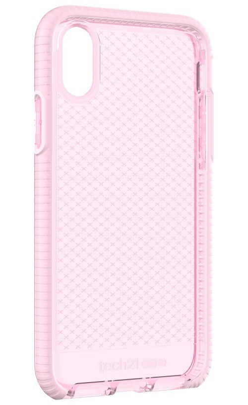 Tech21 Evo Check mobile phone case for iPhone X in Clear Pink