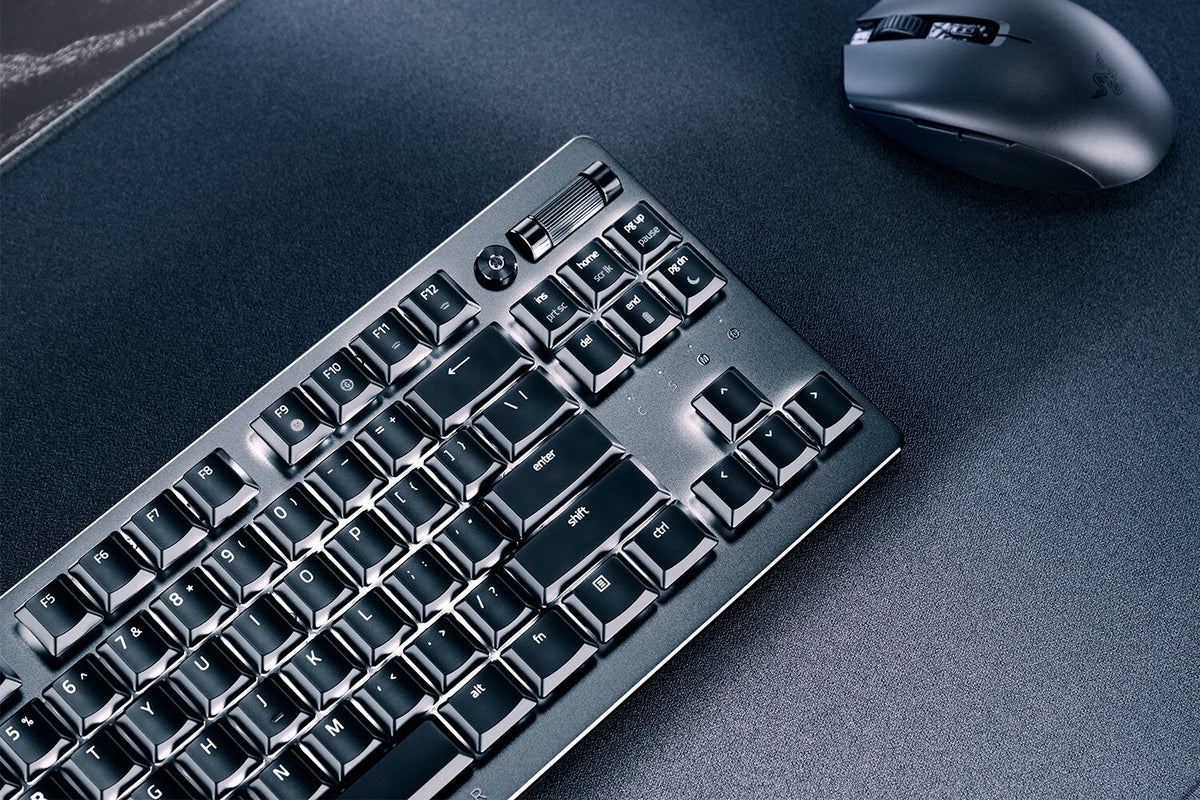 Razer DeathStalker V2 Pro - USB Wired + RF Wireless Bluetooth RGB Mechanical Keyboard in Black (QWERTY UK)