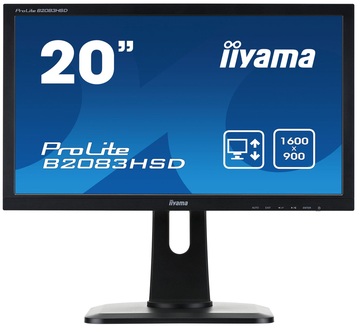 iiyama ProLite B2083HSD-B1 LED display 49.5 cm (19.5&quot;) 1600 x 900 pixels HD+ Black Monitor