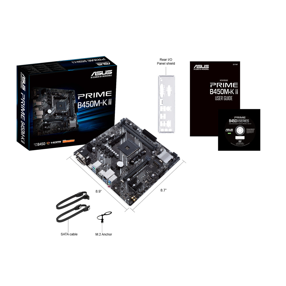ASUS Prime B450M-K II micro ATX motherboard - AMD B450 Socket AM4