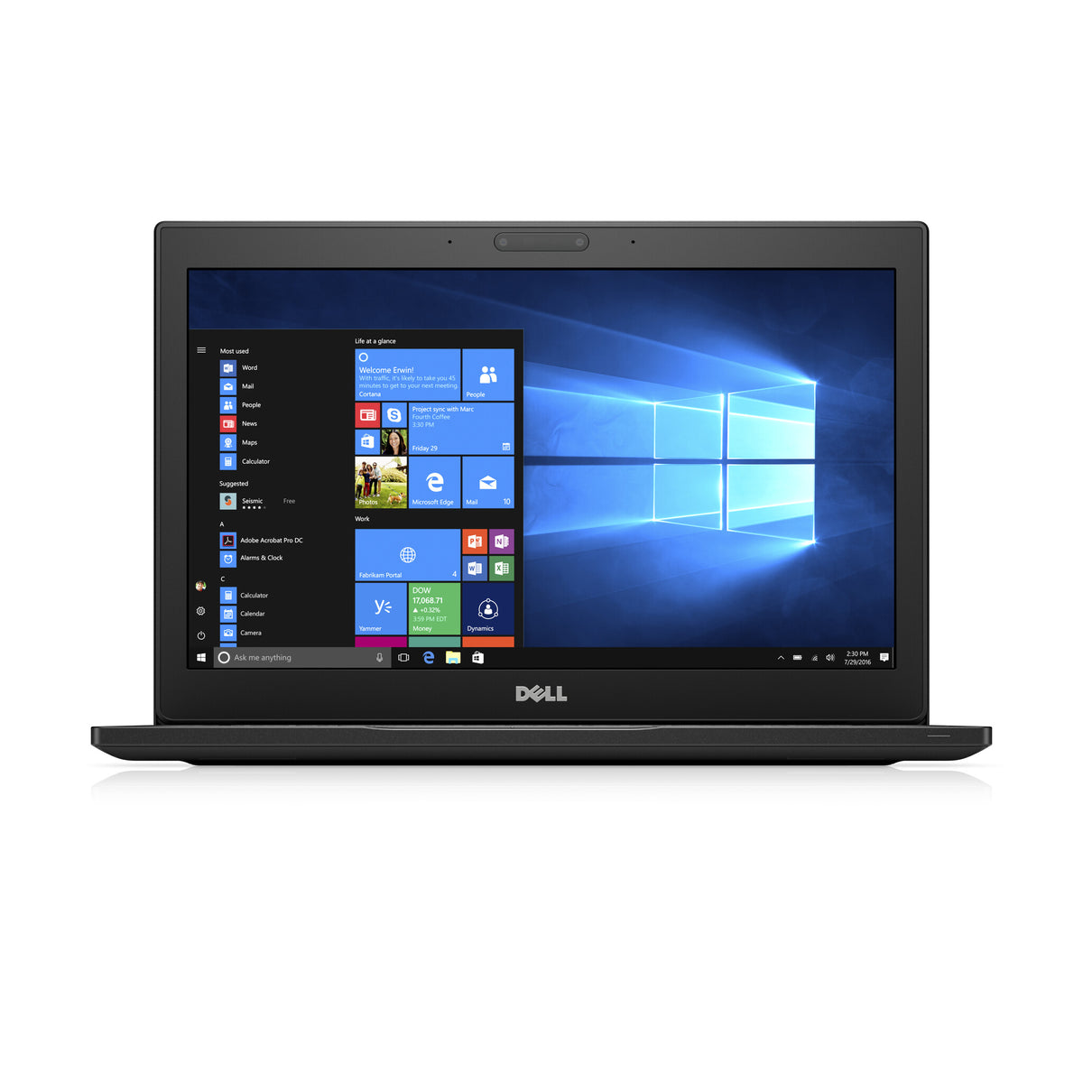 DELL Latitude 7280 Laptop - 31.8 cm (12.5&quot;) - Intel® Core™ i7-7600U - 8 GB DDR4-SDRAM - 256 GB SSD - Wi-Fi 5 - Windows 10 Pro - Black