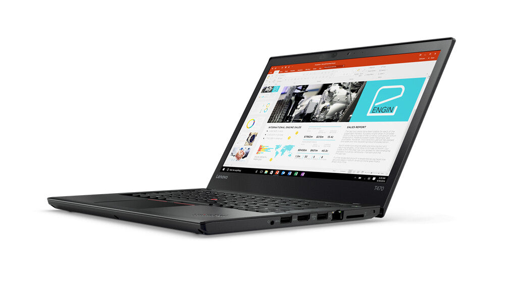 Lenovo ThinkPad T470 Laptop - 35.6 cm (14") - Intel® Core™ i5-7200U - 8 GB DDR4-SDRAM - 256 GB SSD - Wi-Fi 5 - Windows 10 Pro - Black - Refurbished