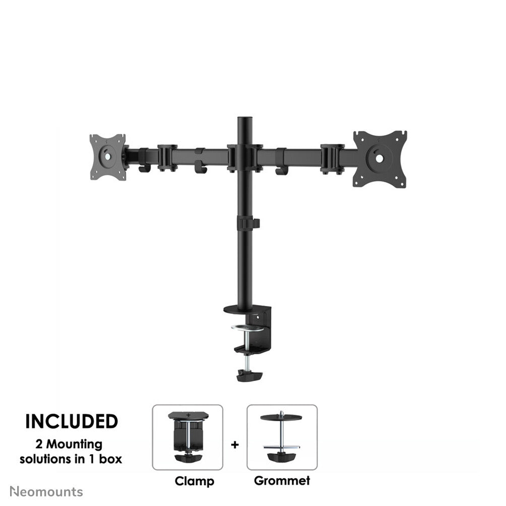 Neomounts NM-D135DBLACK - Desk monitor mount for 25.4 cm (10") to 68.6 cm (27")