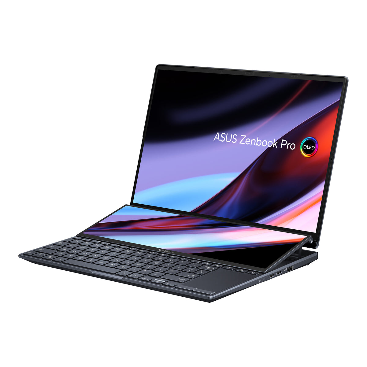 ASUS Zenbook Pro 14 Duo OLED Laptop - 36.8 cm (14.5") - Touchscreen - Intel® Core™ i7-12700H - 16 GB LPDDR5-SDRAM - 512 GB SSD - Wi-Fi 6E - Windows 11 Home - Black