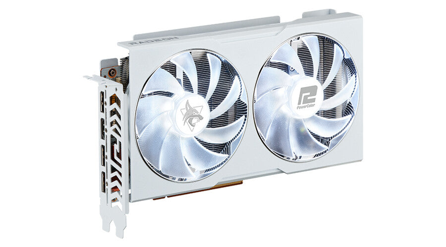 PowerColor Hellhound &quot;Spectral White&quot; - AMD 8 GB GDDR6 Radeon RX 6650 XT graphics card