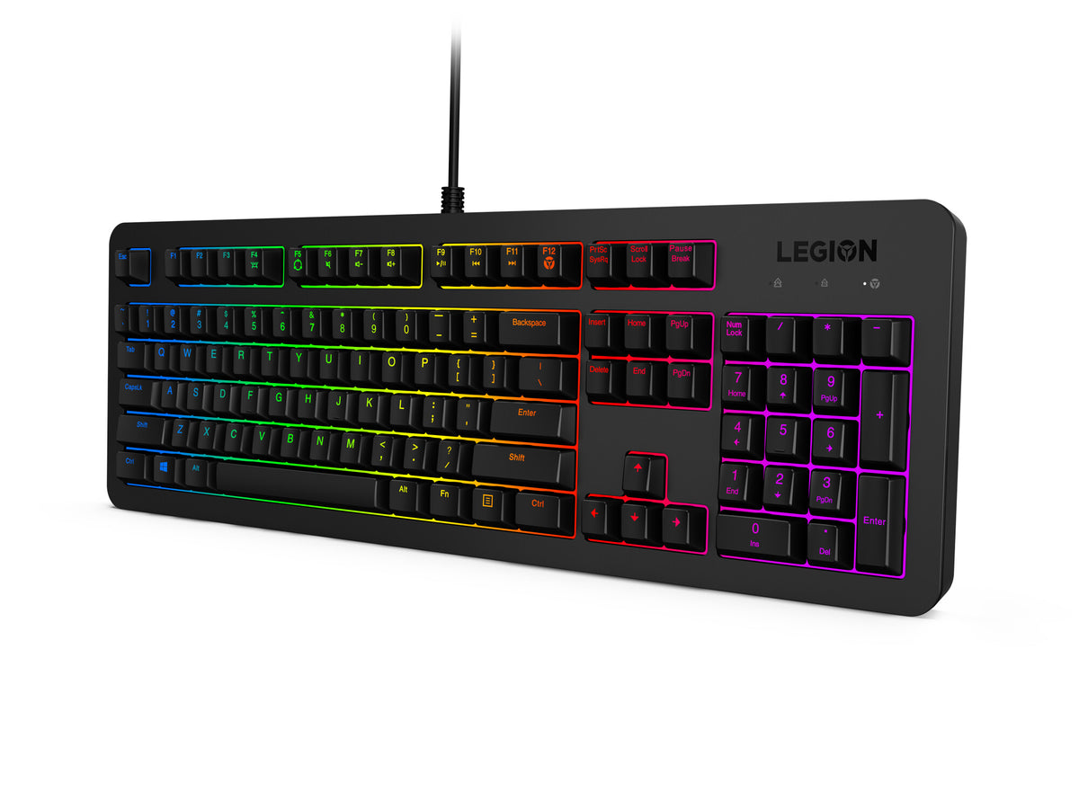 Lenovo Legion K300 RGB - USB Wired RGB Membrane Gaming Keyboard in Black (QWERTY UK)