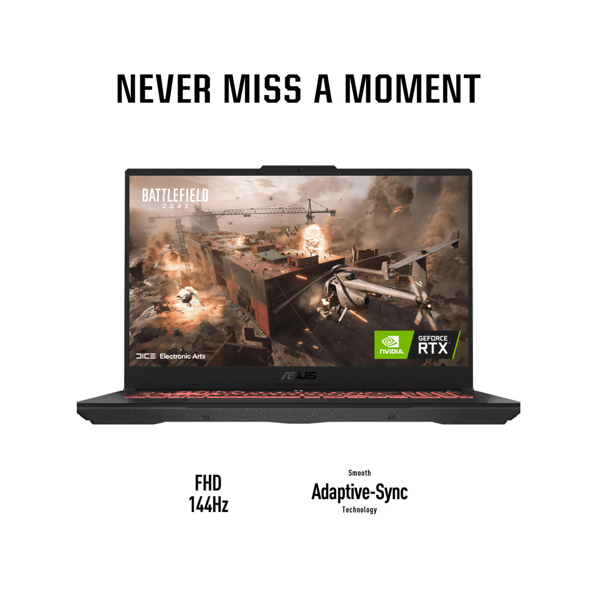 ASUS TUF Gaming A17 Laptop - 43.9 cm (17.3") - AMD Ryzen™ 9 7940HS - 16 GB DDR5-SDRAM - 512 GB SSD - NVIDIA GeForce RTX 4070 - Wi-Fi 6 - Windows 11 Home - Black / Grey