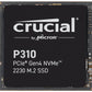 Crucial P310 - PCIe Gen4 NVMe 2230 M.2 SSD - 1 TB