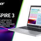 Acer Aspire 3 A315-510P Laptop  - 39.6 cm (15.6") - Intel Core i3-N305 - 8 GB DDR5-SDRAM - 512 GB SSD - Wi-Fi 5 - Windows 11 Home - Silver