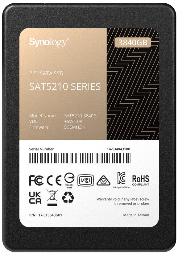 Synology SAT5210 - Serial ATA III 2.5" SSD -  3.84 TB
