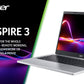 Acer Aspire 3 Laptop - 35.6 cm (14") - Intel® Core™ i3-N305 - 8 GB LPDDR5-SDRAM - 512 GB SSD - Wi-Fi 6 - Windows 11 Home - Silver