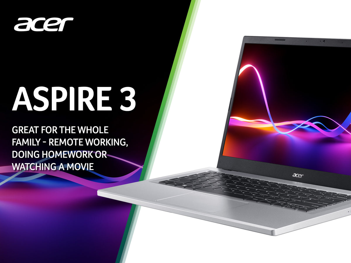 Acer Aspire 3 Laptop - 35.6 cm (14") - Intel® Core™ i3-N305 - 8 GB LPDDR5-SDRAM - 512 GB SSD - Wi-Fi 6 - Windows 11 Home - Silver