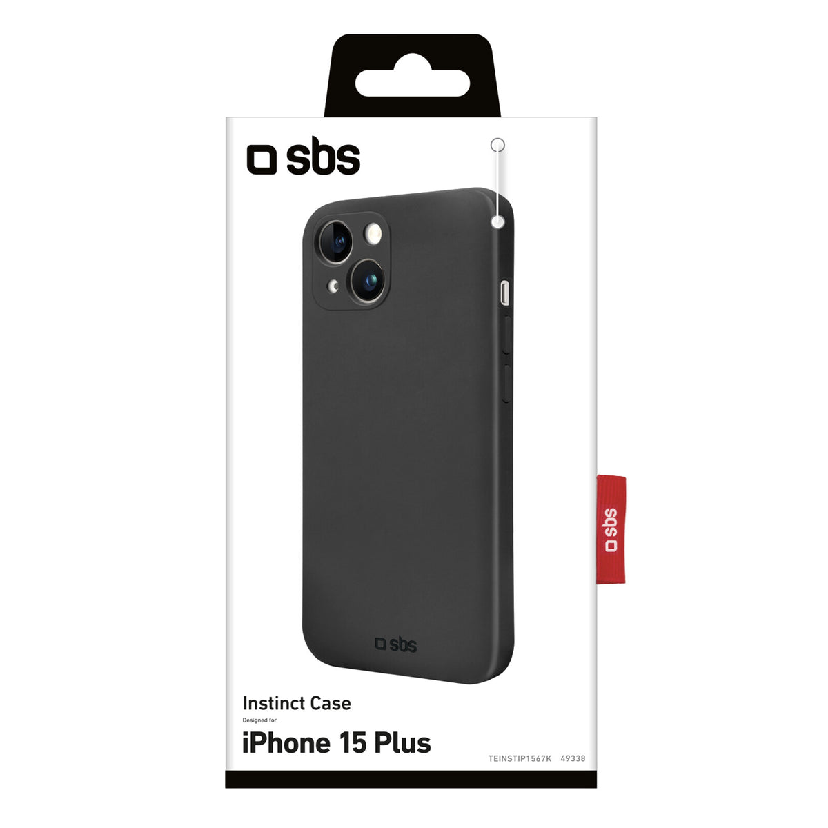 SBS Instinct mobile phone case for iPhone 15 Plus in Black
