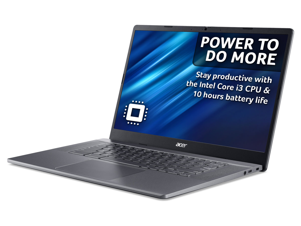 Acer Chromebook Plus 515 - 39.6 cm (15.6") - Intel® Core™ i3-1215U - 8 GB LPDDR5x-SDRAM - 256 GB SSD - Wi-Fi 6E - ChromeOS - Grey