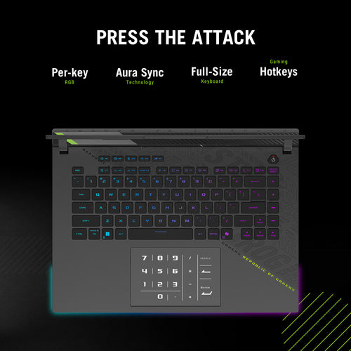 ASUS ROG Strix G16 Laptop - 40.6 cm (16&quot;) - AMD Ryzen 9 8940HX - 16 GB DDR5-SDRAM - 1 TB SSD - NVIDIA GeForce RTX 5060 - Wi-Fi 6E - Windows 11 Home - Black / Grey