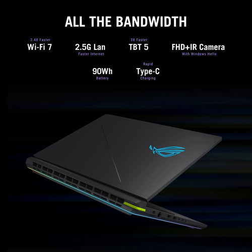 ASUS ROG Strix G18 Laptop - 45.7 cm (18&quot;) - Intel Core Ultra 9 275HX - 16 GB DDR5-SDRAM - 1 TB SSD - NVIDIA GeForce RTX 5070 - Wi-Fi 7 - Windows 11 Home - Eclipse Grey