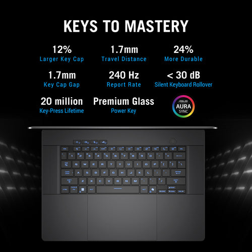 ASUS ROG Zephyrus G16 Laptop - 40.6 cm (16&quot;) - Intel Core Ultra 9 285H - 32 GB LPDDR5x-SDRAM - 2 TB SSD - NVIDIA GeForce RTX 5080 - Wi-Fi 7 - Windows 11 Home - Grey