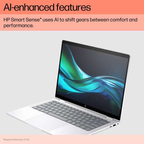 HP Elite x360 1040 G11 Hybrid (2-in-1) - 35.6 cm (14") - Touchscreen - Intel Core Ultra 7 155H - 16 GB LPDDR5x-SDRAM - 1 TB SSD - Wi-Fi 7 - Windows 11 Pro - Silver