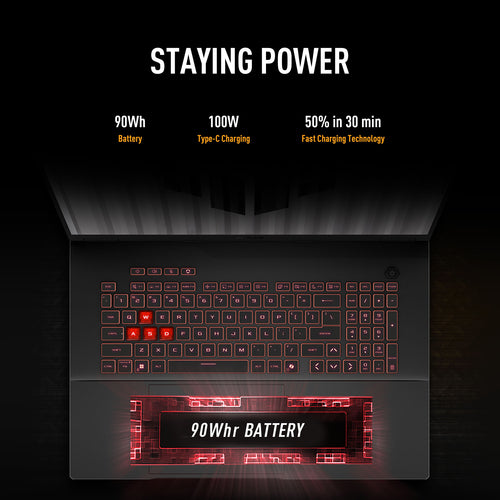ASUS TUF Gaming FA808UM-S8013W Laptop - 45.7 cm (18&quot;) - AMD Ryzen™ 7 260 - 16 GB DDR5-SDRAM - 1 TB SSD - NVIDIA GeForce RTX 5060 - Wi-Fi 6E - Windows 11 Home - Jaeger Gray