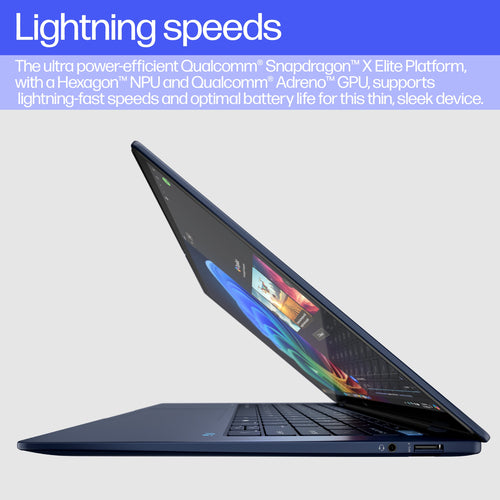 HP EliteBook Ultra G1q AI Laptop - 35.6 cm (14&quot;) - Touchscreen - Qualcomm Snapdragon X1E-78-100 - 16 GB LPDDR5x-SDRAM - 1 TB SSD - Wi-Fi 6E - Windows 11 Pro - Blue