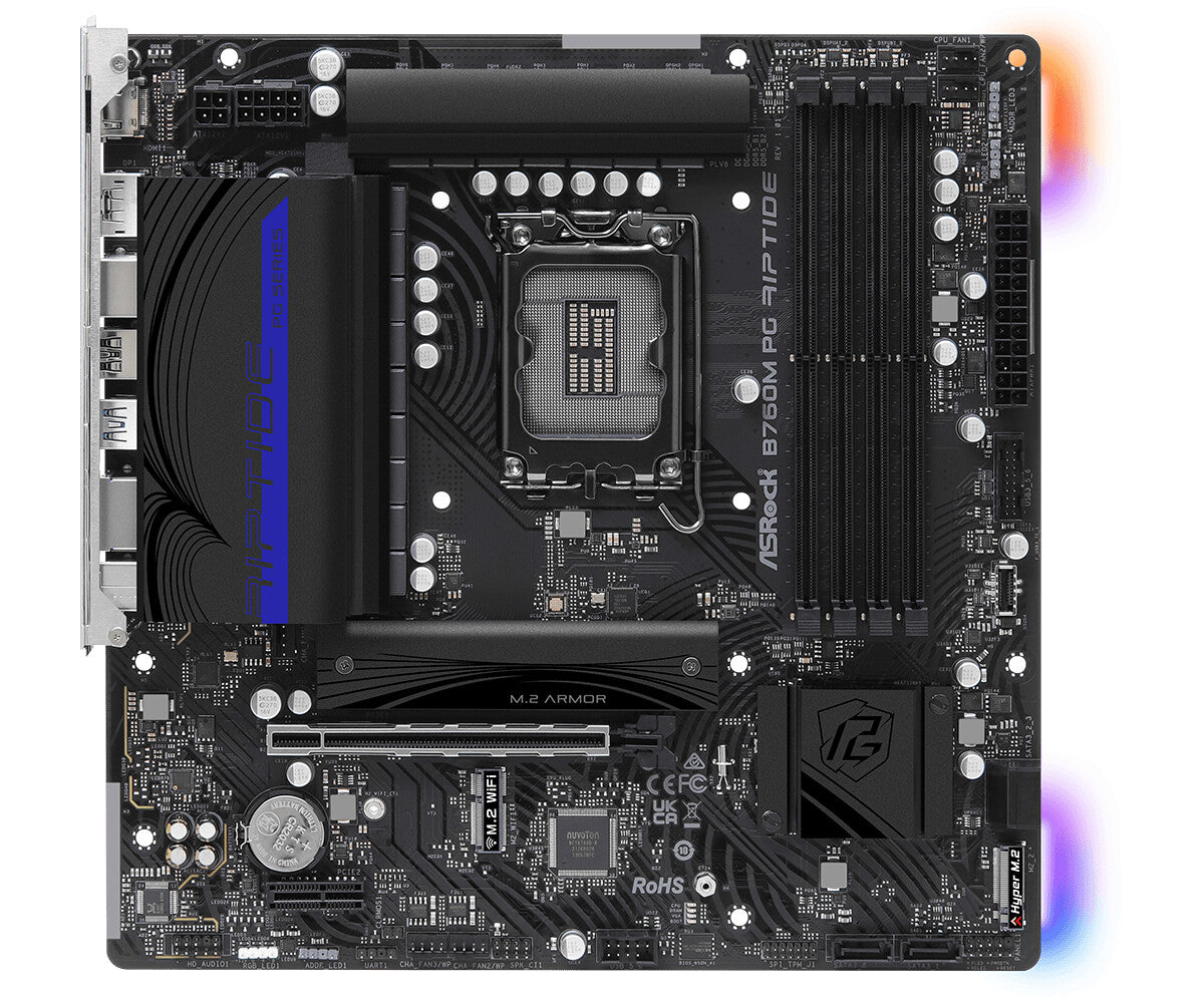Asrock B760M PG Riptide micro ATX motherboard Intel B760 LGA