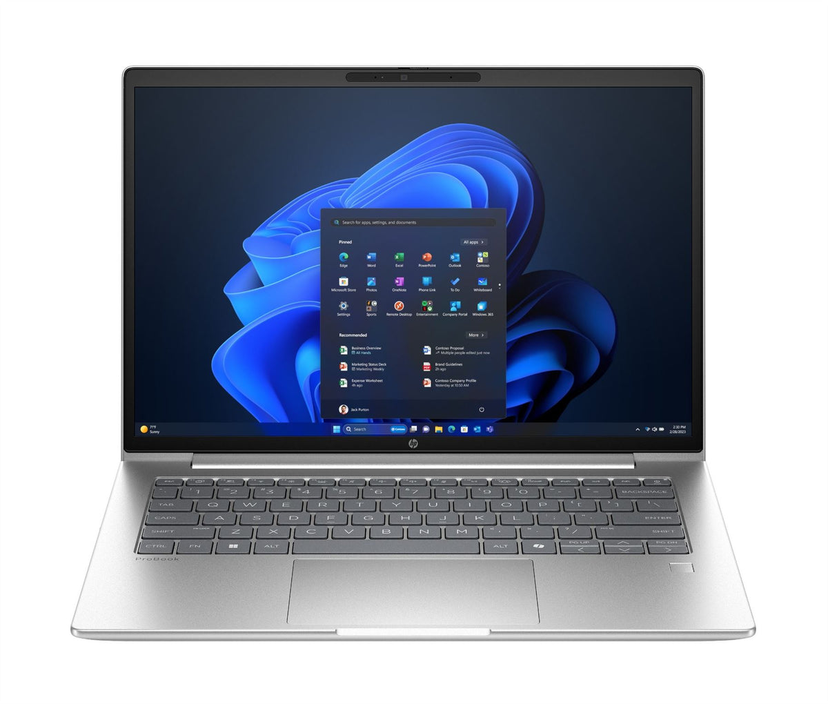 HP ProBook 4 G1a AI PC AMD Ryzen™ 7 250 Laptop 35.6 cm (14") Touchscreen WUXGA 32 GB DDR5-SDRAM 1 TB SSD Wi-Fi 7 (802.11be) Windows 11 Pro Silver