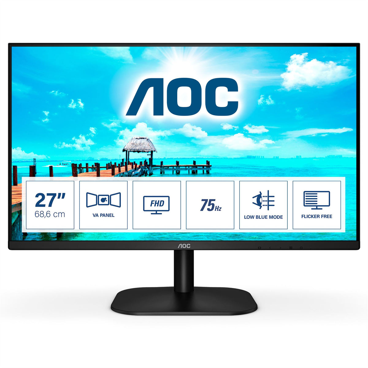 AOC 27B2DM Computer Monitor 68.6 cm (27") 1920 x 1080 pixels Full HD Black