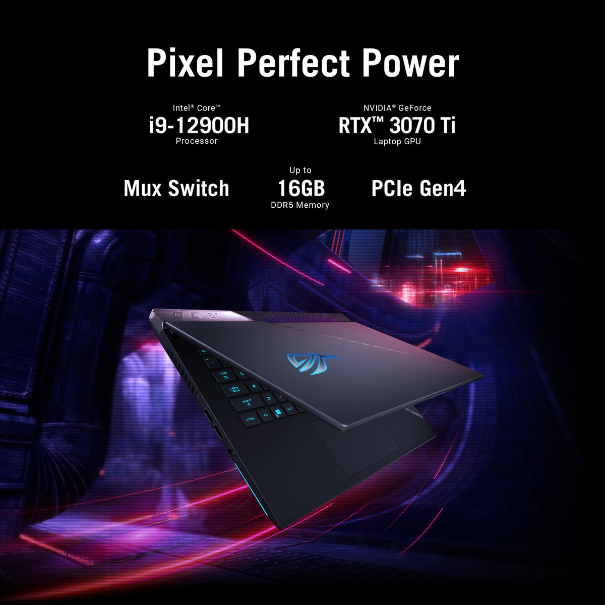 ASUS ROG Strix SCAR 15 Gaming Laptop - Wide Quad HD - 39.6 cm (15.6") - Intel® Core™ i9-12900H - 16 GB DDR5-SDRAM - 2 TB SSD - NVIDIA GeForce RTX 3070 Ti - Wi-Fi 6E - Windows 11 Home - Black