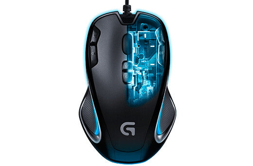 Logitech G - G300S Optical Gaming Mouse in Black / Blue - 2,500 DPI