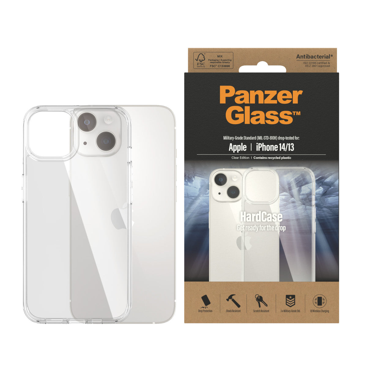 PanzerGlass ® HardCase for iPhone 14 / 13 in Clear