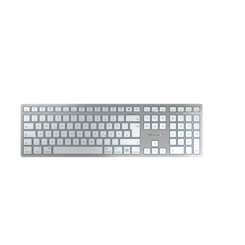 CHERRY KW 9100 SLIM FOR MAC keyboard USB + Bluetooth QWERTZ German Silver