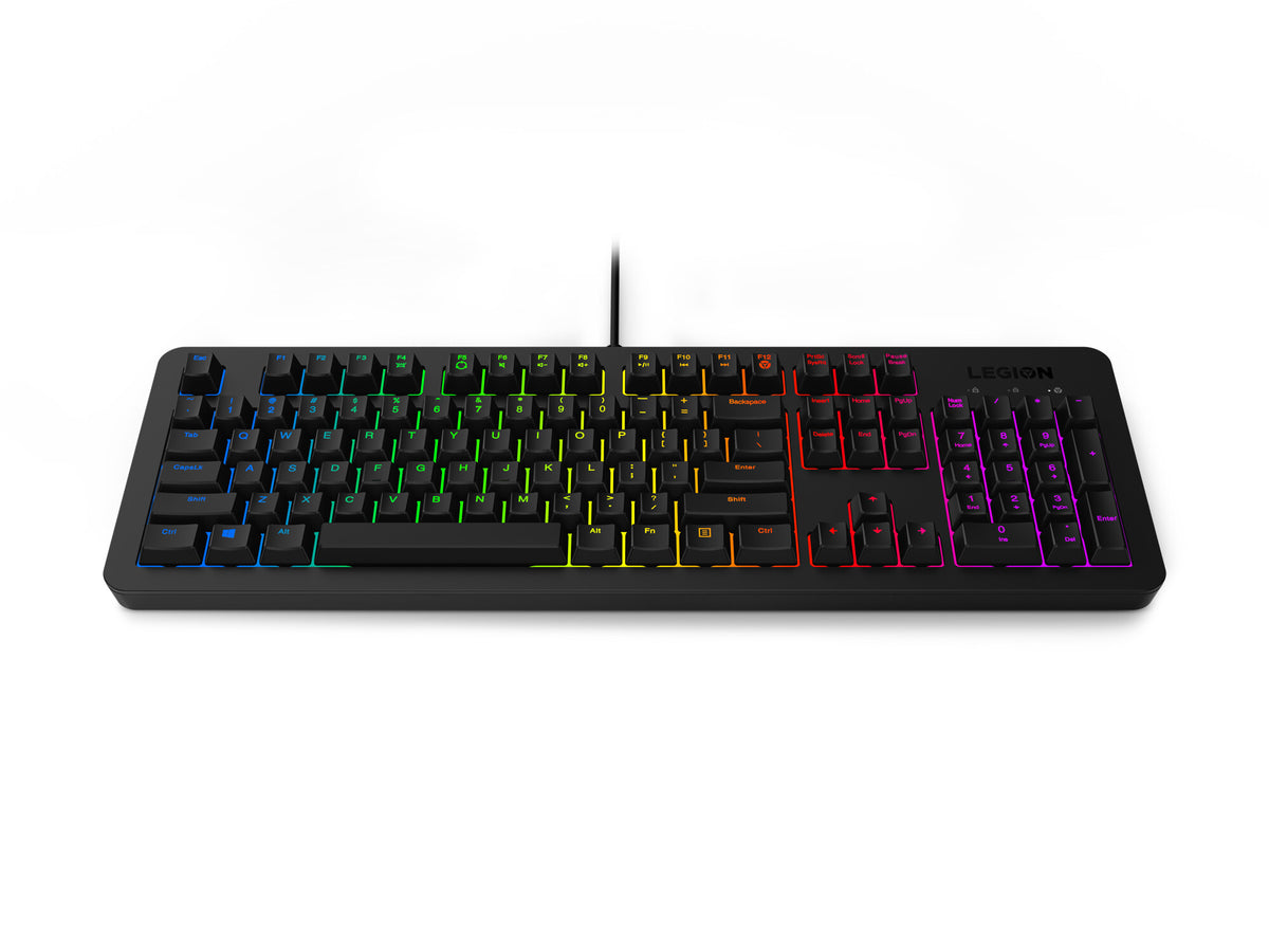 Lenovo Legion K300 RGB - USB Wired RGB Membrane Gaming Keyboard in Black (QWERTY UK)