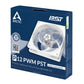 ARCTIC P12 PWM PST - Computer Case Fan in White / Transparent - 120mm