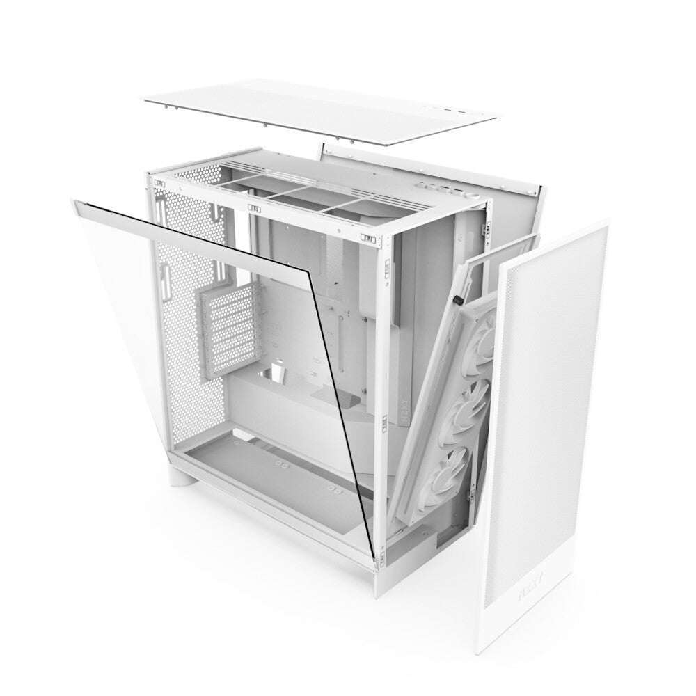 NZXT H7 Flow RGB (2024) - ATX Mid Tower Case in White