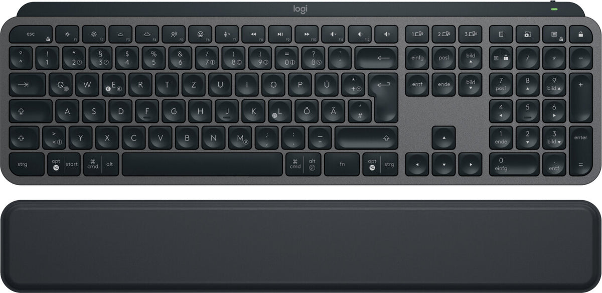 Logitech MX Keys S Combo -  RF Wireless + Bluetooth Mouse + Wireless QWERTZ German Keyboard